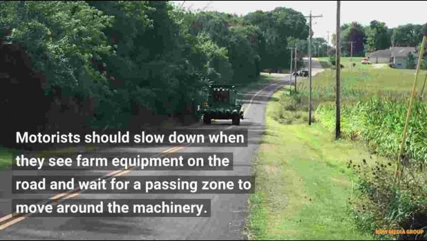 Special photo. Motorists traveling on Minnesota highways this fall need to be aware of large farm equipment transporting crops to markets, grain elevators and processing plants, according to the Minnesota Department of Transportation.