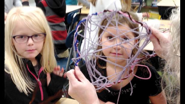 Special photo. STEM project in Mrs. Rabaey’s class included Addyson Pohlen and Debbie Beisler