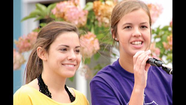 Staff Photo by Byron Higgin. Amber Engels & Molly Krog