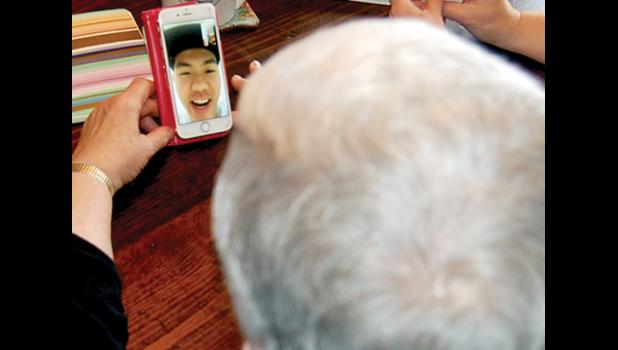 Special Photo. Amos and Brenda Facetime frequently.