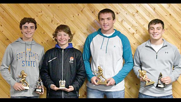 Photo for the Mascot by Brian Jeremiason. Tucker Thooft, Cooper VanOverbeke, Logan Sussner and Cole Sanow.