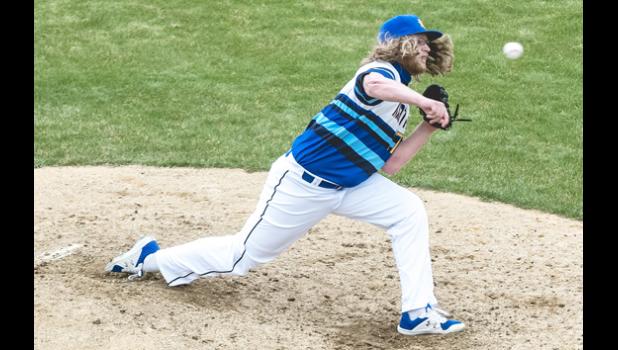 Photo for the Mascot by Brian Jeremiason. Minneota's Thor Fischer delivers a pitch to an Edgerton batter on Thursday at K.P. Kompelien Field in Minneota. Fischer and the Vikings shut out Edgerton 7-0. The Vikings also beat Red Rock Central 14-3 on Saturday. No other details were available.
