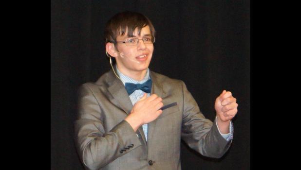 Photo for the Mascot by Sue Jacobson. Minneota freshman Ben Engels has been receiving great scores for his Serious Prose piece, “Hitchhiker,” all season long.