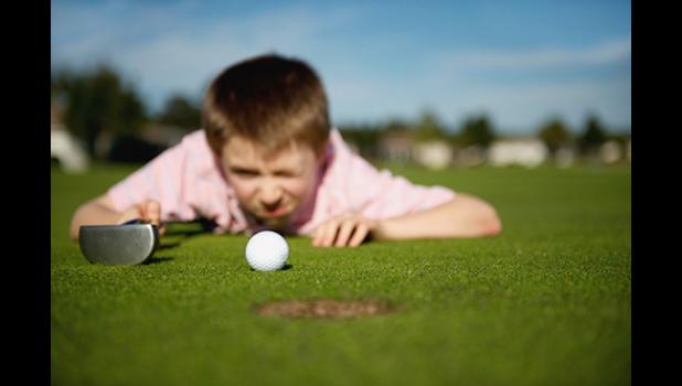 Special photo. Sign up for the golf academy!