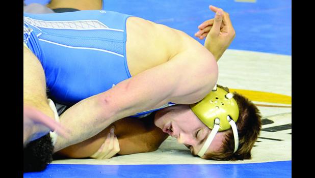 Photo courtesy Tony Esping. Cole VanOverbeke wrestled his way to seventh place at the Rumble on the Red.