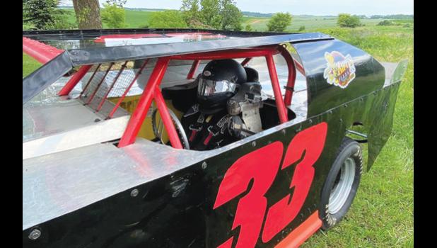 Contributed photo Garet DeBoer currently sits in 10th place among 26 drivers in the Late Model Street Stock point standings at I-90 Speedway in Hartford, SD.