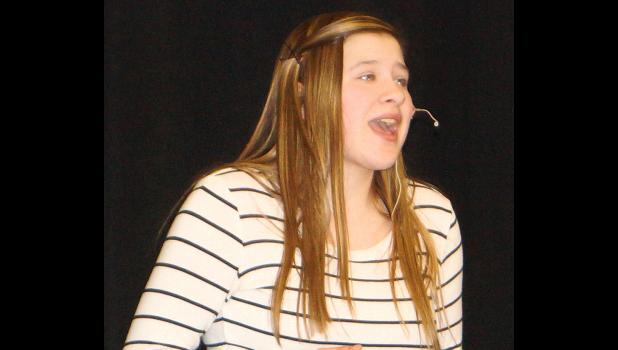 Photo for the Mascot by Sue Jacobson. Katie Walerius shows a lot of emotion in her Serious Drama piece.