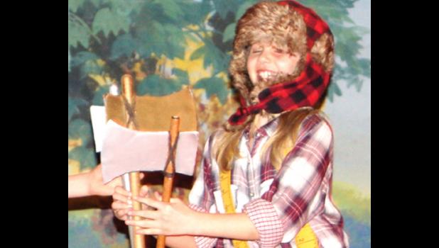 Photo for the Mascot by Sue Jacobson. The woodcutter was Natalie Ratajczak.