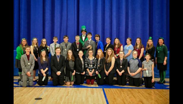 Special Photo by Reba Lipinski. Members of the Minneota speech team posed after hosting a successful tournament on Saturday.