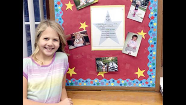 Special photo. The third grade star of the week was Natalie Ratajczak!