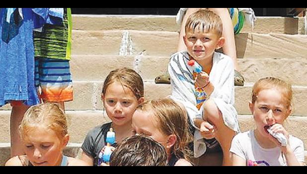 Contributed photo Kids from St. Edward's celebrated Totus Tuus recently by playing games, water balloon toss, skits, learning, water fights and much more. Contributed photos