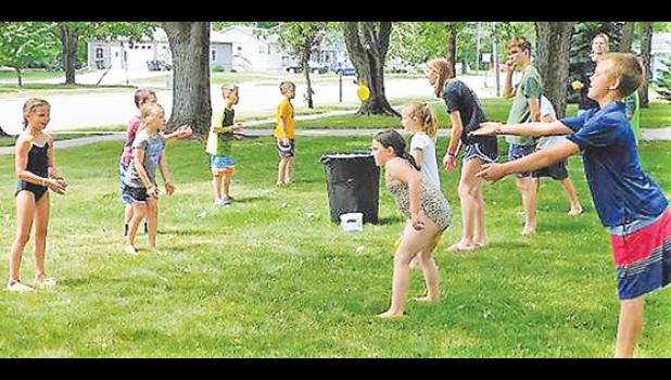 Contributed photo. Kids from St. Edward's celebrated Totus Tuus recently by playing games, water balloon toss, skits, learning, water fights and much more. Contributed photos