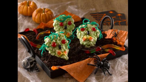 Special photo. Help celebrate Popcorn Poppin’ Month with this creepy snack that will be the talk of the party!