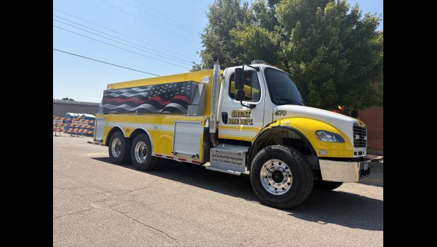This tanker truck was recently built by Ghent Fire Chief Billy Maertens and several members of the fire department. 