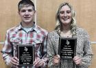  Zack Fier and Ireland Stassen received the Andersen-Christianson Awards for Male and Female Athletes of the Year at Minneota High School at the Dollars for Scholars Senior Banquet on Sunday.