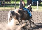 An unidentified rider competes in the Silver Spurs Saddle Club Barrel Racing Series last week at the Silver Spurs Arena.
