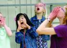 Director Mary Kay Rabaey led elementary kids during the concert held Thursday night in Minneota.
