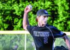 Landon Rolbiecki on the mound for Minneota.