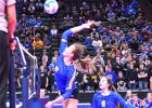 Lydia Sussner with Morgan Kockelman watching.