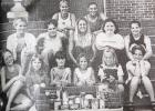 Miss Ghent and Little Miss Ghent candidates for 2001 sponsored a food drive for the Marshall Area Food Shelf on Sunday, July 22. First row, left to right: Jessa Roberts, Sabrina Polfliet, Megan McNeill, Holly Schroepfer, Candace Thooft and Anna Scherr. Middle row, left to right: Jamie Boerboom, Jenny Senden, Rachel Stiklestad, Krystal Maertens, Alisha Duthoy. Top row, left to right: Krista Senden and Brandy Chlebecek.