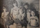 These five girls each received an award for their outstanding two-year achievement for acrobatics and dance as Robin and Rhonda’s Dance Studio completed its season on June 30, 1976. Left to right: Maribeth Whipple, Lisa Schwartz, Kristen Buysse, Suzanne Josephson and Sara Dovre.