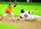 As a pinch runner Sam Buysse slid into second against the Marshall's A's second baseman Alex Thompson. He eventually scored the tying run.