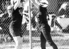 Joelle Otto celebrates her bases-loaded triple with Minneota/Canby coach Heidi Louwagie. 