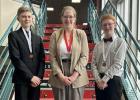 Minneota qualified three members of its speech team to the upcoming state tournament.  Left to right: Noah Harms, Cora Fischer and Wyatt Pohlen.