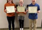 Left to right: Kaitlyn Gorecki, Addyson Pohlen and Audyn Traen. Not pictured RJ Sorensen. 