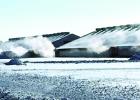 Steamy day at the turkey barns.