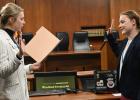 Winifred Swedzinski, right, was sworn in as Four Day Class Governor at the TeenPact event recently at the State Capitol in St. Paul.