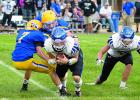 Photo for the Mascot by Brian Jeremiason Tucker Thooft and Logan Sussner combine to sack the Lakeview quarterback.