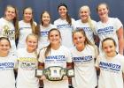 Front left to right: Elle Pesch, McKenzie Tolk, Abby Hennen, Natalee Rolbiecki, Lyzah Sussner. Back left to right: Jeren Rost, Megan Krog, McKenna Yost, Abby Frie, Abby Rost, Ireland Stassen. 