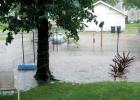It resembled a flash flood. But the water quickly dissipated.